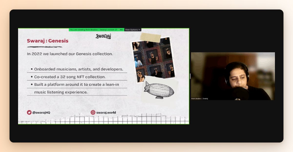 .<a href="/SwarajHQ/">Swaraj Labs</a> 

The Explorers Club forging new pathways between music, tech, and culture.

They just released their Passport!

More: swaraj.world