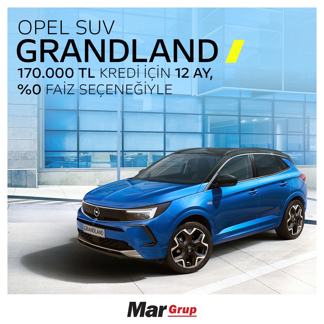 Sıradanlık mı? Opel SUV Yeni Grandland ile asla… #OpelMar #Grandland
.
#MarGrup #Mar #OpelSUVYeniGrandland #OpelGrandland #Opel