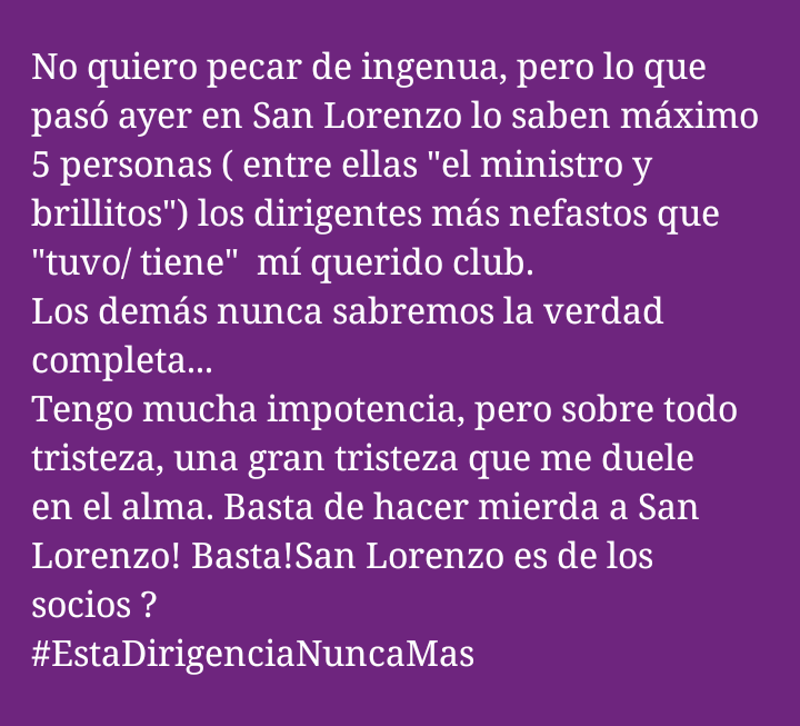 #EstaDirigenciaNuncaMas #SanLorenzo