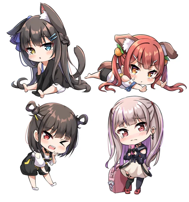 冬コミで出すアクキーのミニキャラ達です!SDイラスト珍しく描きました現物がもうすぐ届くはずなのでまたそちらもお見せします! 