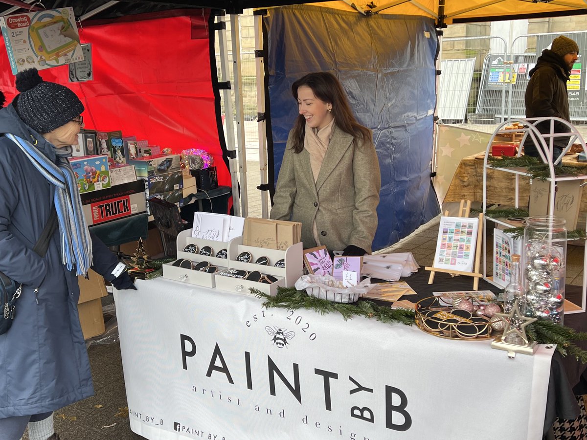 emyr_wyn's tweet photo. If you’re at ⁦⁦@Doncaster_Mkts⁩ today visit the #Christmas #Market and see my lovely granddaughter’s work - buy personalised Christmas #gifts from ⁦@paint_by_b⁩ and copies of our book ‘Doncaster Alphabet’
#Doncaster #doncasterisgreat https://t.co/PIoD4UmOY1