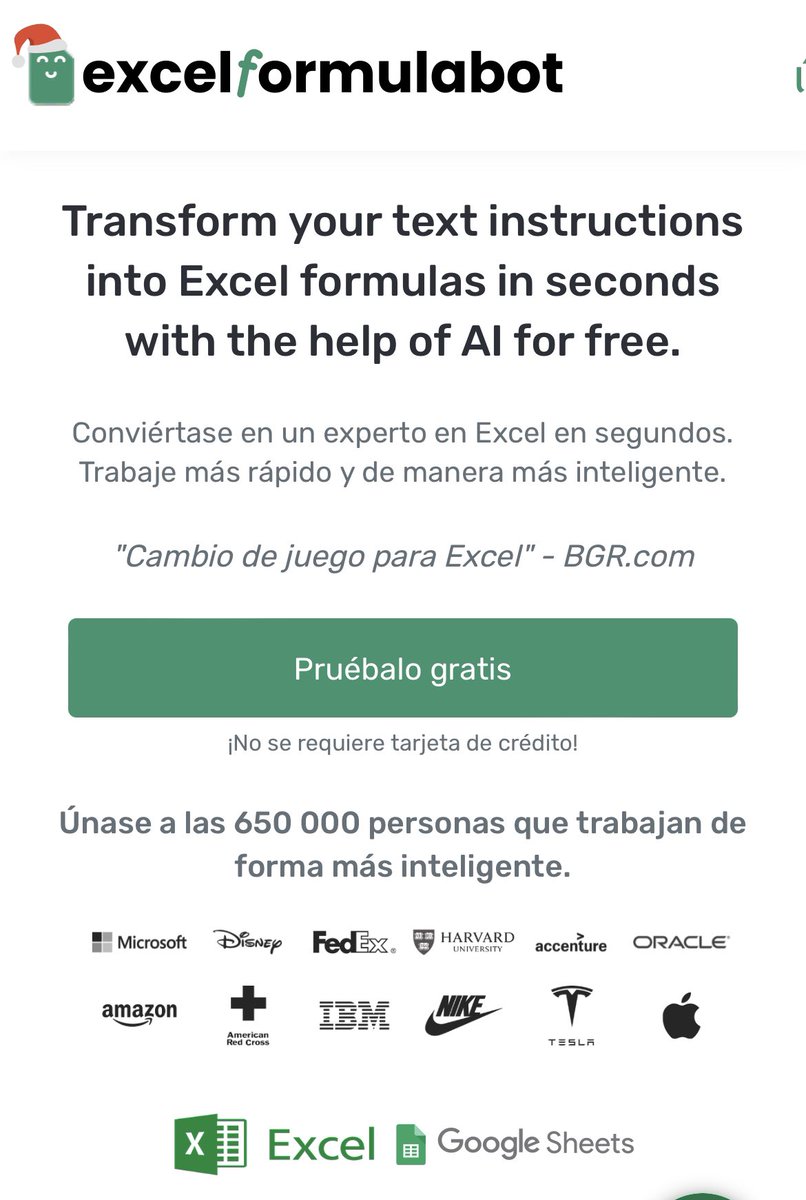 HMohedano_'s tweet image. 📬 ¡Lo de las nuevas IAs que van surgiendo me parece TOP! Aquí va una SÚPER ÚTIL que descubrí el otro día

📝 Escribes en TEXTO lo que necesitas y te lo TRANSFORMA a una FÓRMULA tanto para EXCEL como Google Sheets!!

🤝🏼 excelformulabot.com