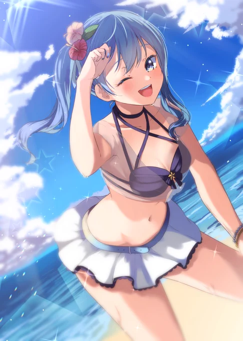 水着すいちゃん #ほしまちぎゃらりー 