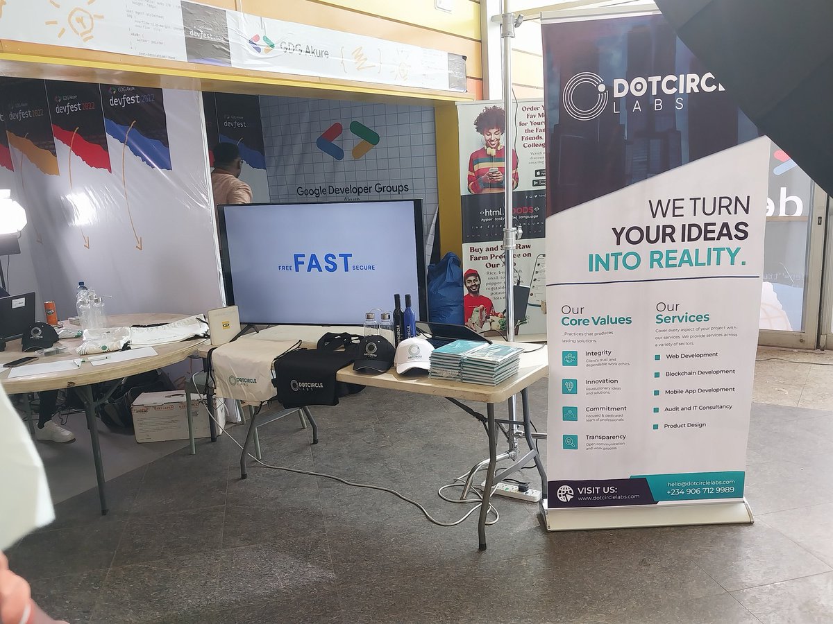 DotCircle is Live at devfest Akure 2022
Visit us at our booth for more awesome experience.

Connect with the Circle.
#devfest #devfestakure #tech #GDG #GDGAkure