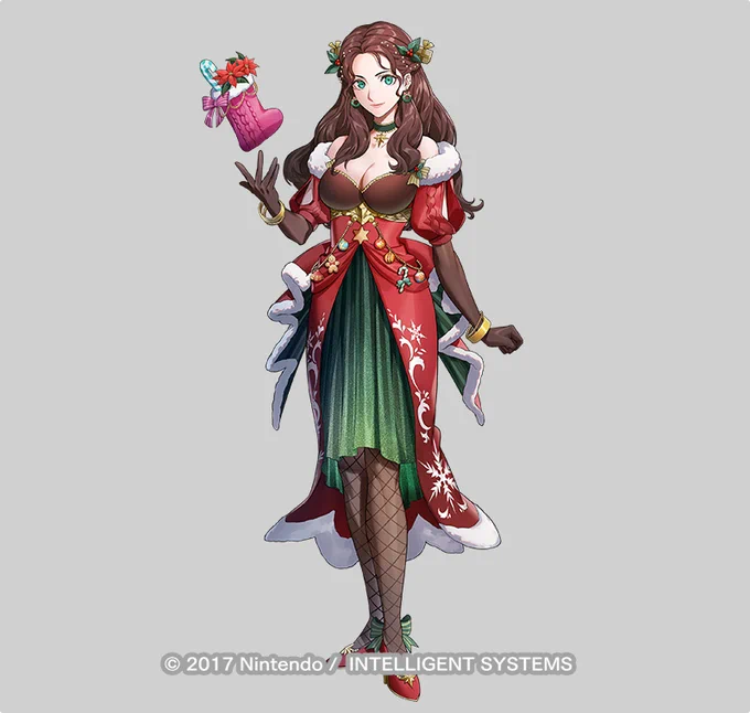 ファイアーエムブレムヒーローズにて「聖夜に舞う華 ドロテア」描かせて頂きました!#FEヒーローズ 