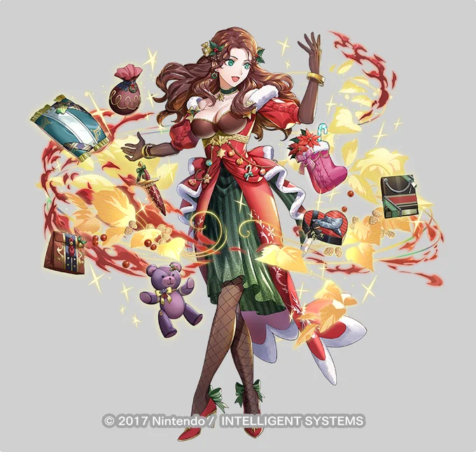 ファイアーエムブレムヒーローズにて「聖夜に舞う華 ドロテア」描かせて頂きました!#FEヒーローズ 