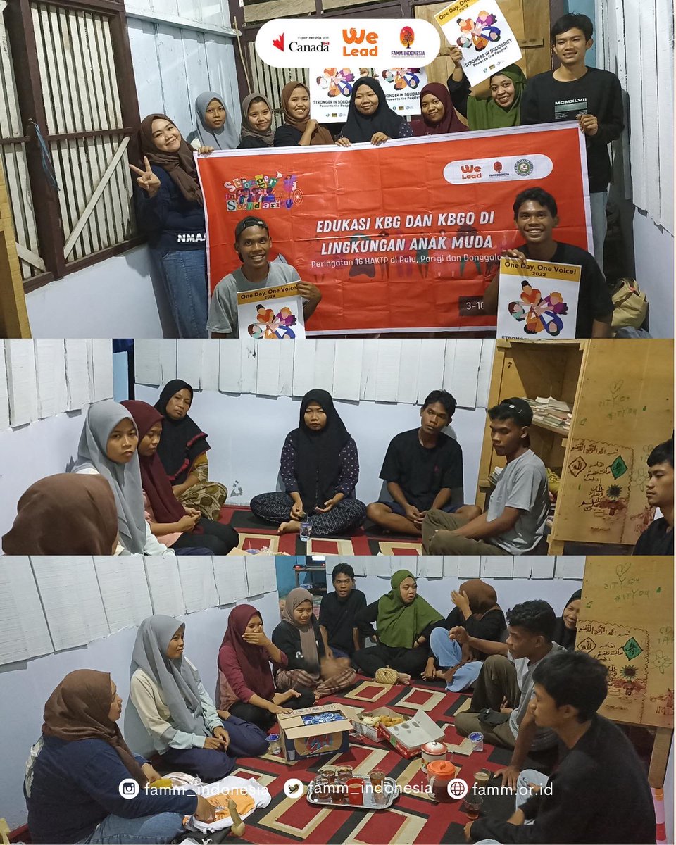 famm_indonesia's tweet photo. #ODOV2022
Sebuah dokumentasi kegiatan Kampanye One Day One Voice 2022 di Sulawesi Tengah yang dilaksanakan oleh anggota FAMM Indonesia dan jaringan.
#StrongerinSolidarity #BersamaKitaKuat #FAMMIndonesia #FAMM #GerakBersama #LawanKekerasan https://t.co/DVlLgLpYlK