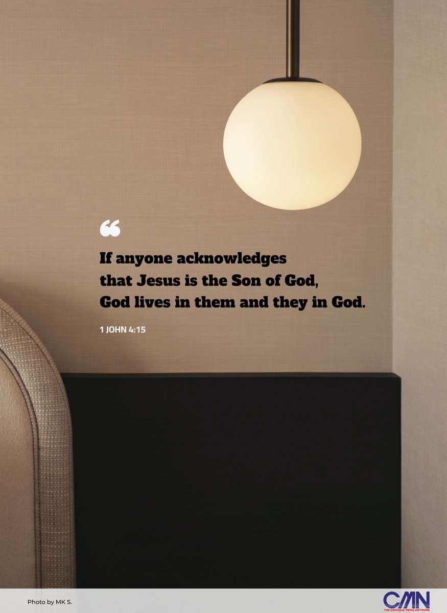 ❝ If anyone acknowledges that #Jesus is the Son of God, God lives in them and they in God. ❞ 1 John 4:15

#BlessedSaturday