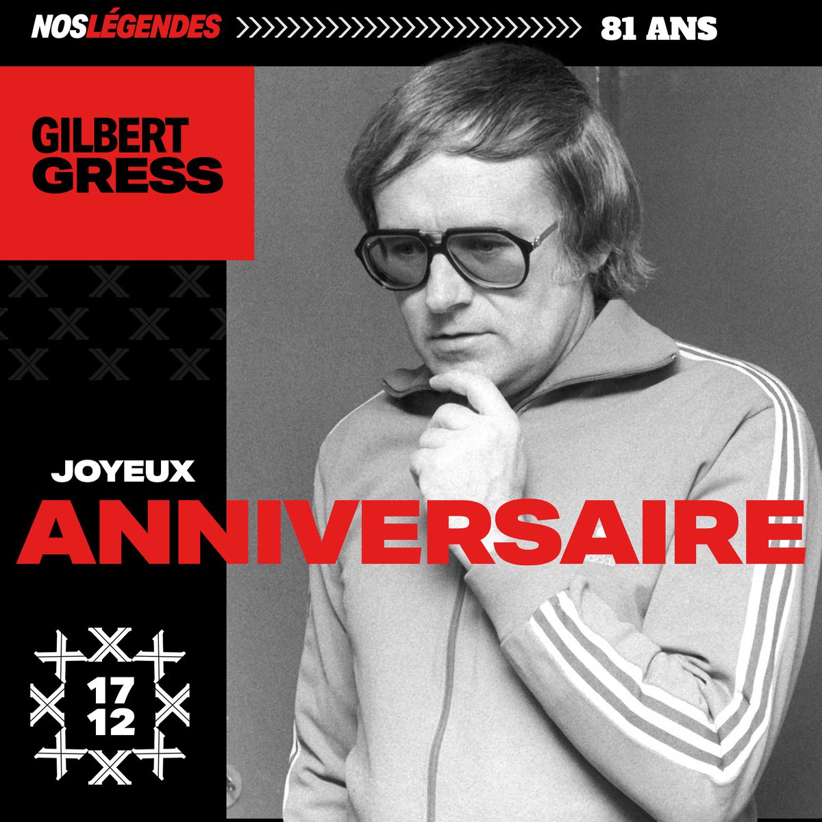 XamaxFCS_DE's tweet photo. 🥳 Alles Gute zum Geburtstag, 𝗚𝗶𝗹𝗯𝗲𝗿𝘁 𝗚𝗿𝗲𝘀𝘀! 🎂
Der legendäre Trainer von Neuchâtel Xamax (1981 bis 1990 und 1994 bis 1997) feiert heute seinen 81. Geburtstag.

F𝗈𝗍𝗈: @arcinfo

#GilbertGress #NosLégendes #SangRougeNoir https://t.co/W1iKVd7DBS
