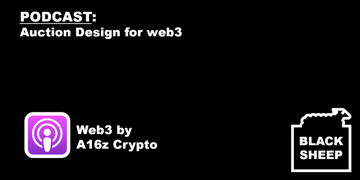 bsgweb3's tweet photo. 🎙️A16z Podcast: Auction Design for web3 

Listen full podcast here👉https://t.co/nxLlyIZn5c 

#Crypto #Web3 https://t.co/L7d6tGirnE