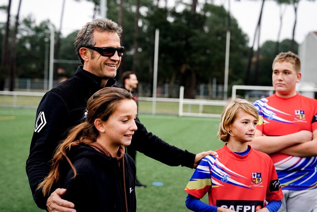 Capbreton, Landes. Merci aux élèves des sections rugby de Capbreton et Tyrosse.
