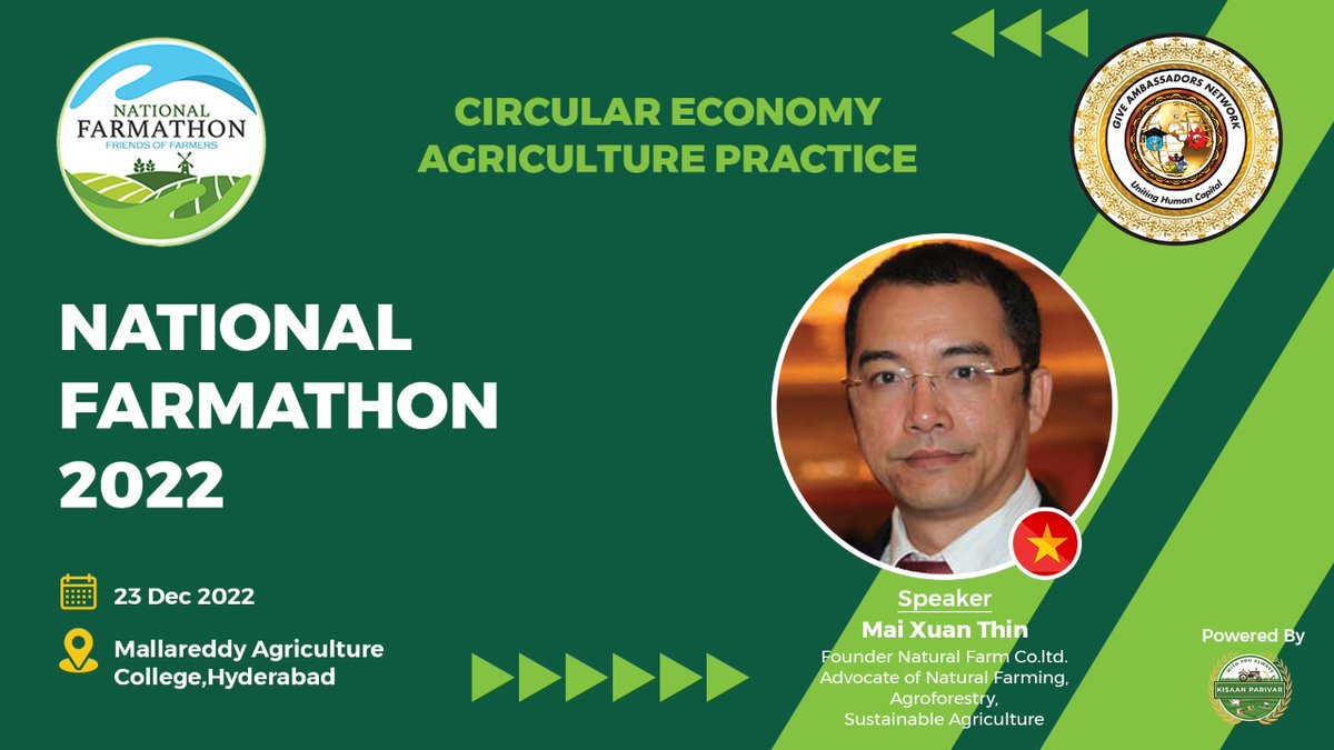 NFarmathon's tweet photo. We are thrilled to announce that speakers will be joining our National Farmanthon program in 2022.

Support the nation's backbone by attending more events this year. 
Let's get ready to celebrate Farmer's Day on December 23, 2022. 

#events 
#Farmathon
#farmers 
#naturalfarming https://t.co/mO8OtnGMPv