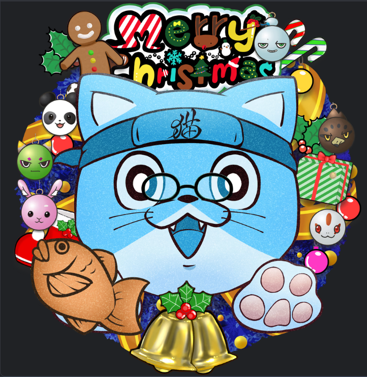 HeigunShinpei's tweet photo. Merry Christmas🎉
猫ジェネクリスマスリースをGiveaway😻
1名様にプレゼント🎁

✅フォロー
@821pix
@metamews
@TENCHAN_0517

✅いいね  &amp; RT

✅12/18（日）21：00まで

12/18（日）21：30～早押しセールもあるよ～😻
セール情報はNinjaDAOのdiscode内「猫の掲示板」へ💨
#猫ジェネ #CNS https://t.co/1oZxsgCks5