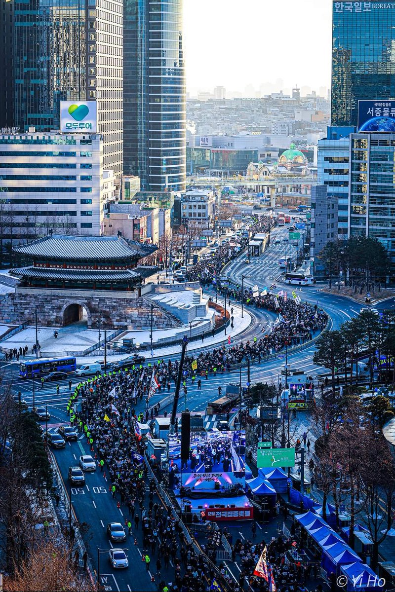 12월 17일 촛불집회 행진...