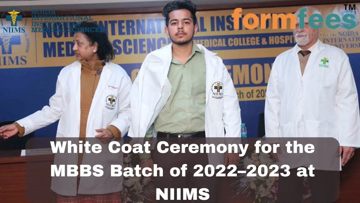 formfees's tweet photo. White Coat Ceremony for the MBBS Batch of 2022–2023 at NIIMS
The MBBS batch of 2022–23 officially began at NIIMS on December 15 at 10:30 AM with a white court ceremony welcoming read more... https://t.co/f33CZs1fjc
#formfees #MBBS #NIIMS #white #ceremony 
@indiatvnews @ZeeNews https://t.co/PcGpojasia