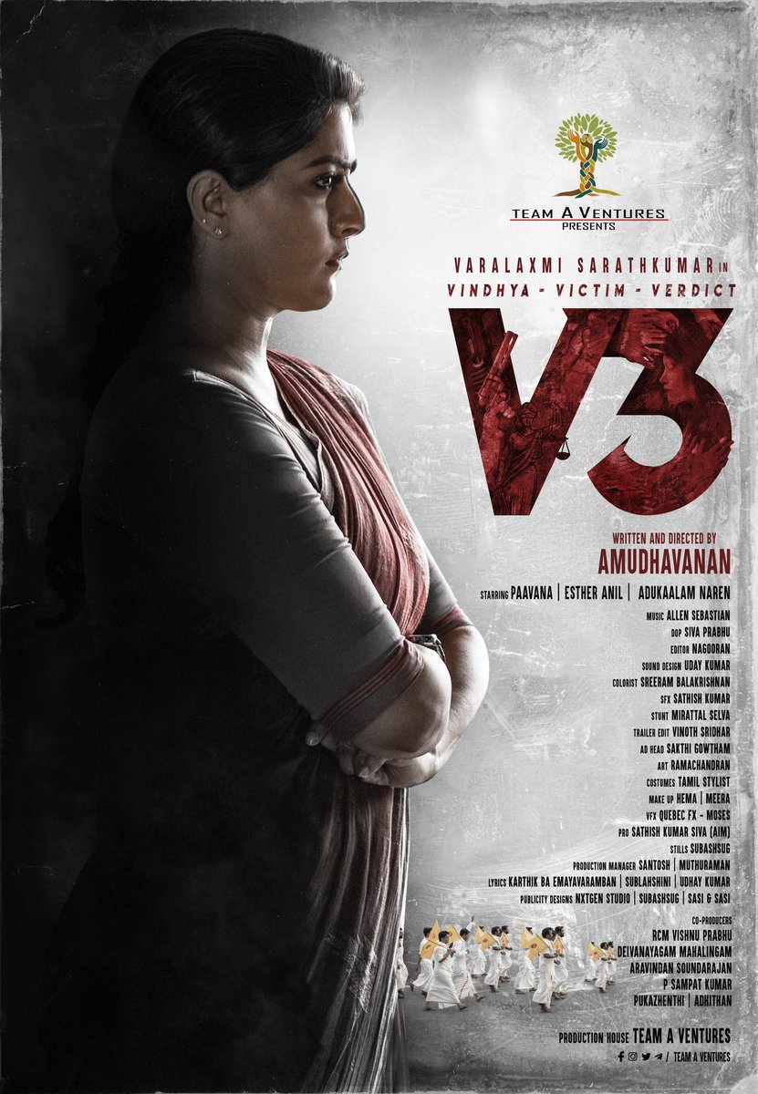 Ravi Mohan (@iam_ravimohan) on Twitter photo Happy to Unveil the Title & First Look of the movie #V3
Wish you all a grand success.
All the Best Team.
<a href="/varusarath5/">๐ฝ๐๐๐๐๐๐๐๐ ๐บ๐๐๐๐๐๐๐๐๐๐</a>
@estheranil_ <a href="/Amudhavananoffl/">Amudhavananofficial</a> @teamaventures <a href="/paatukaaran/">๐ฐ๐๐๐๐ ๐๐๐๐๐๐๐๐๐</a> @inagseditor <a href="/TamilStylist/">Tamil Stylist</a>
<a href="/teamaimpr/">Team AIM</a> Happy to Unveil the Title & First Look of the movie #V3
Wish you all a grand success.
All the Best Team.
<a href="/varusarath5/">๐ฝ๐๐๐๐๐๐๐๐ ๐บ๐๐๐๐๐๐๐๐๐๐</a>
@estheranil_ <a href="/Amudhavananoffl/">Amudhavananofficial</a> @teamaventures <a href="/paatukaaran/">๐ฐ๐๐๐๐ ๐๐๐๐๐๐๐๐๐</a> @inagseditor <a href="/TamilStylist/">Tamil Stylist</a>
<a href="/teamaimpr/">Team AIM</a>