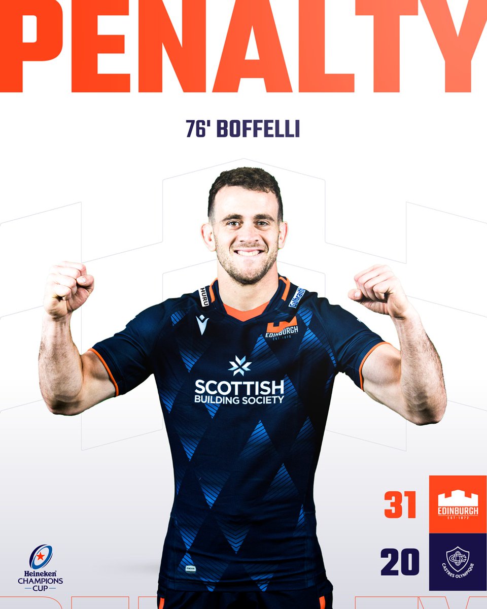 EdinburghRugby's tweet photo. 76' PEN BOFF! 👑🎯 The King extends our lead!

📱: https://t.co/YjsIxF5o4F

#EDICO | 🏰 31-20 🔵 https://t.co/Q5lI0cPSJJ