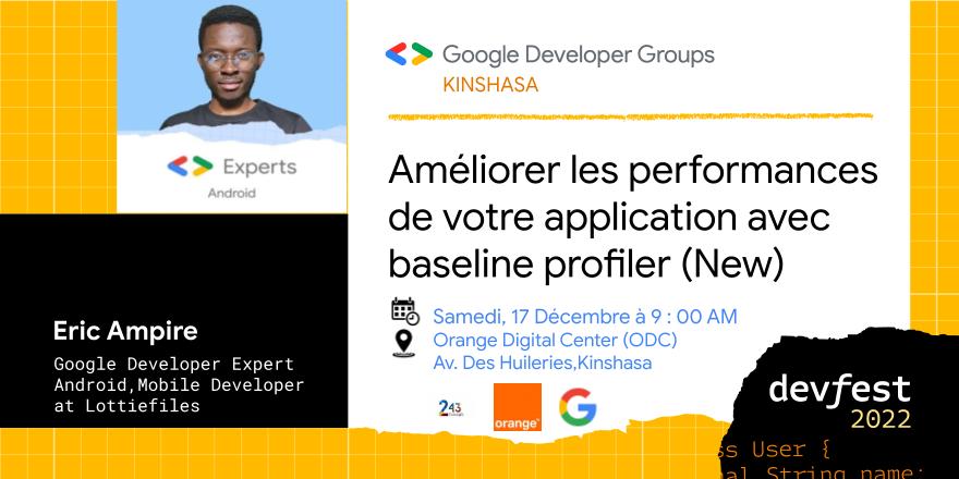GdgKinshasa's tweet photo. Eric Ampire is in the house 
#GDE #Devfest22Kin #DevFest22 #AndroidDev https://t.co/QcpsW1XANM