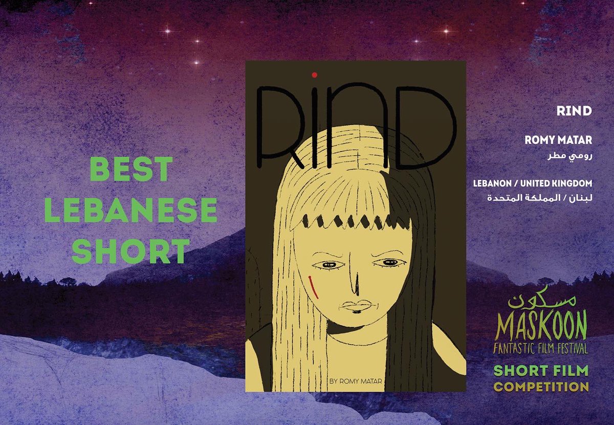 MaskoonFFFest's tweet image. The jury has given its verdict. 
Congratulations to the #MaskoonFFF Arab Genre Short Film competition winners! 

-Romy Matar, Rind winner of Best Lebanese Short award. Rind will screen at the next edition of @Cinemed1 Montpelier.