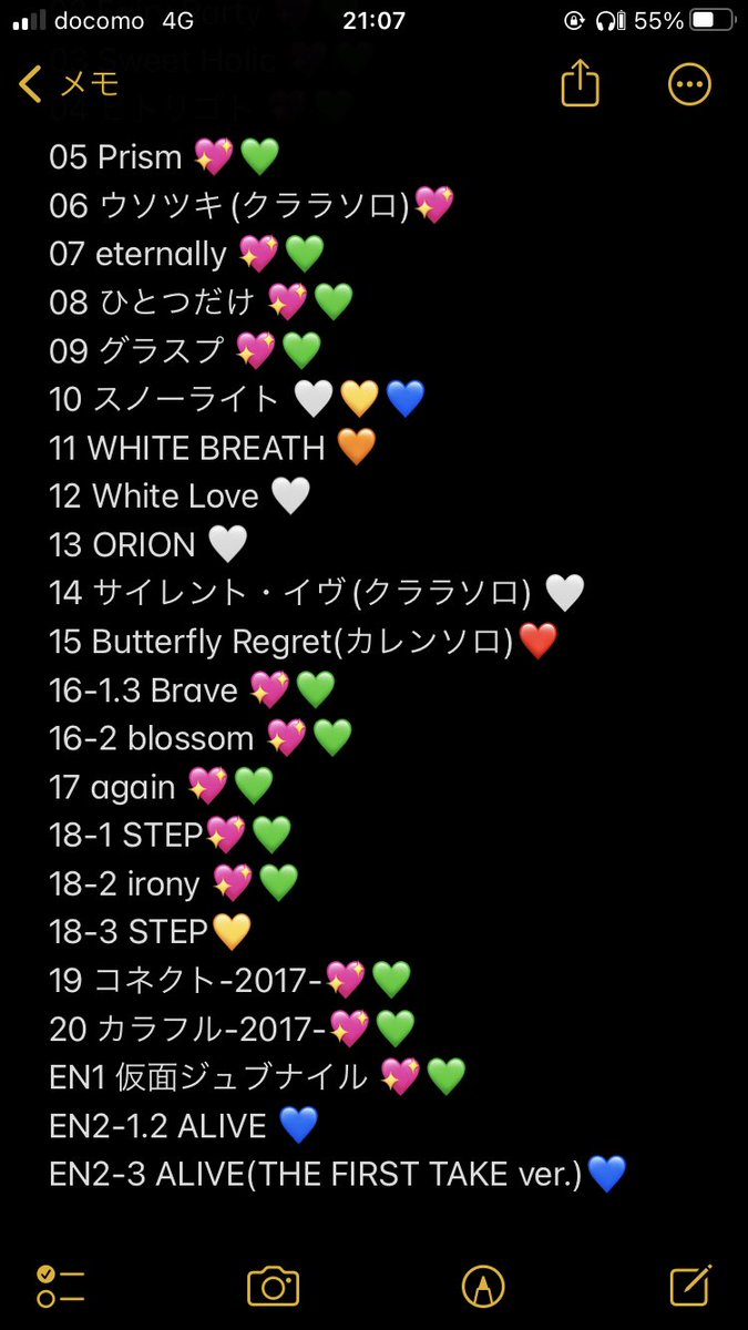 reddevil013's tweet image. #ClariS_LSP 
セトリとペンラのカラーなど…

すでに余韻に浸りながら帰路についてます。参加された皆さんお疲れ様でした〜
