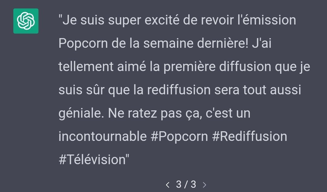 WaaaNito's tweet image. Hey @PopcornTV, j'ai raté l'émission Popcorn du mardi dernier mais je suis super content de pouvoir la regarder en rediffusion ce soir ! Merci pour cette opportunité de revoir mon émission préférée #PopcornTV #Rediffusion