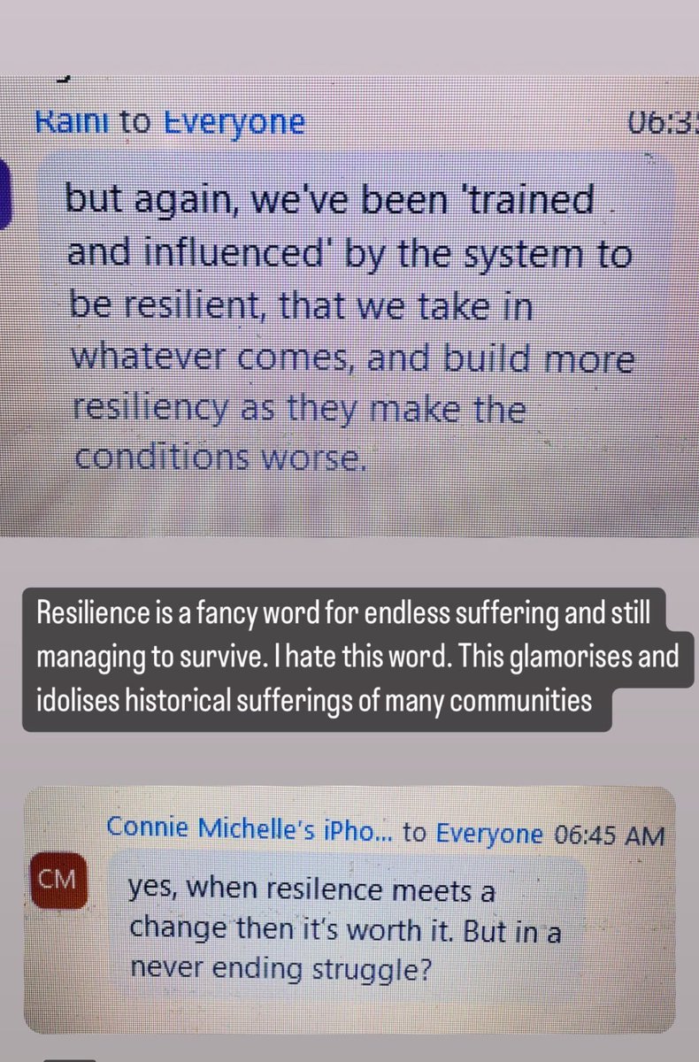 Tashitwitts's tweet photo. #resilience is a fancy #word for endless suffering and still managing to survive. This word glamorises and idolises historical #sufferings of many #communities 
There can never be #climate #resilience without #ADAPTATION https://t.co/Xx3AXhvRxe