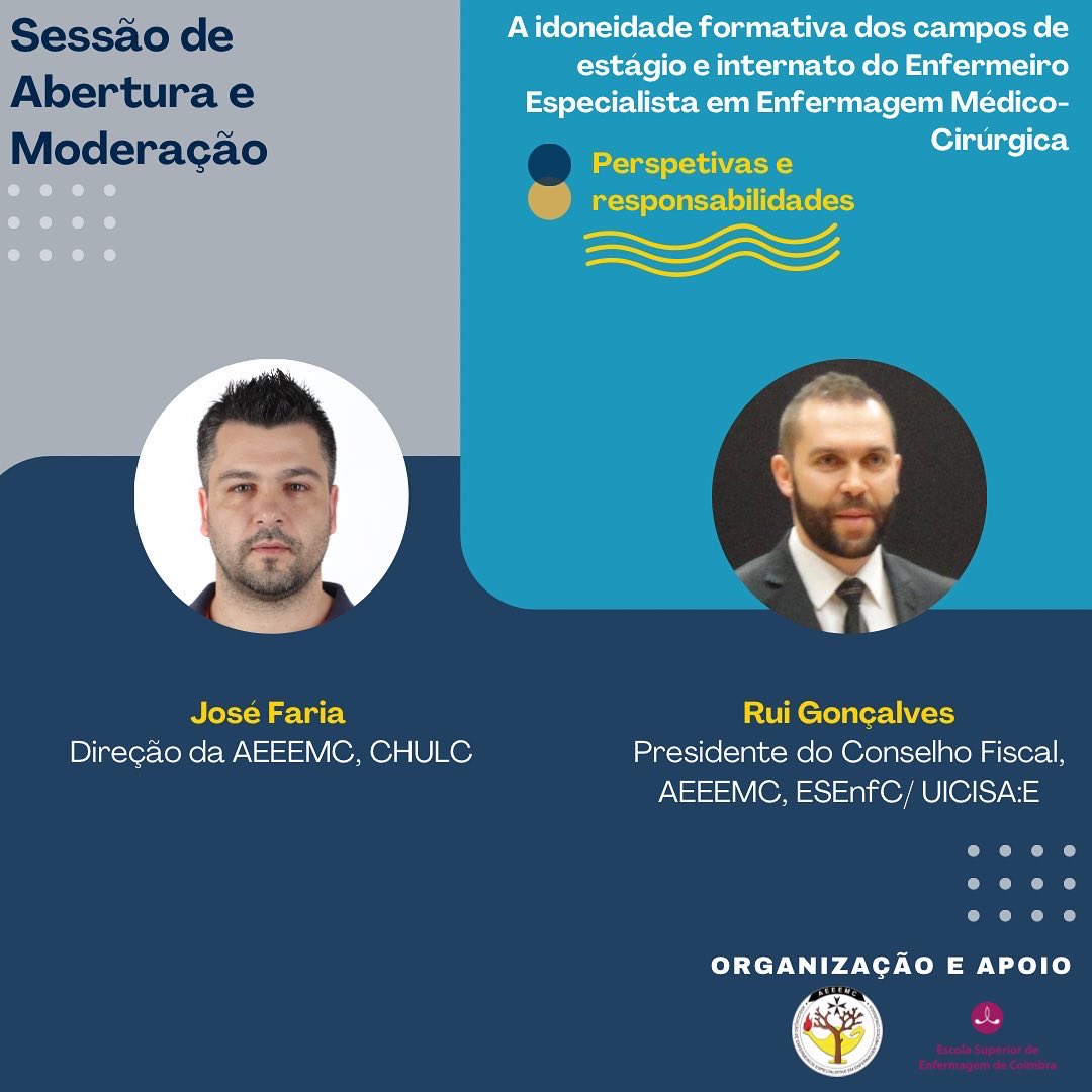 AEEEMC1's tweet photo. Apresentamos os palestrantes referente ao Webinar “A idoneidade formativa dos campos de estágio e internato do EEEMC -  Perspetivas e responsabilidades”, que irá decorrer dia 20/12 às 18h00. 
Ainda se pode inscrever através do seguinte link: https://t.co/fEc5SvHToB
Até lá 👋🏻 https://t.co/5TmapgudDZ