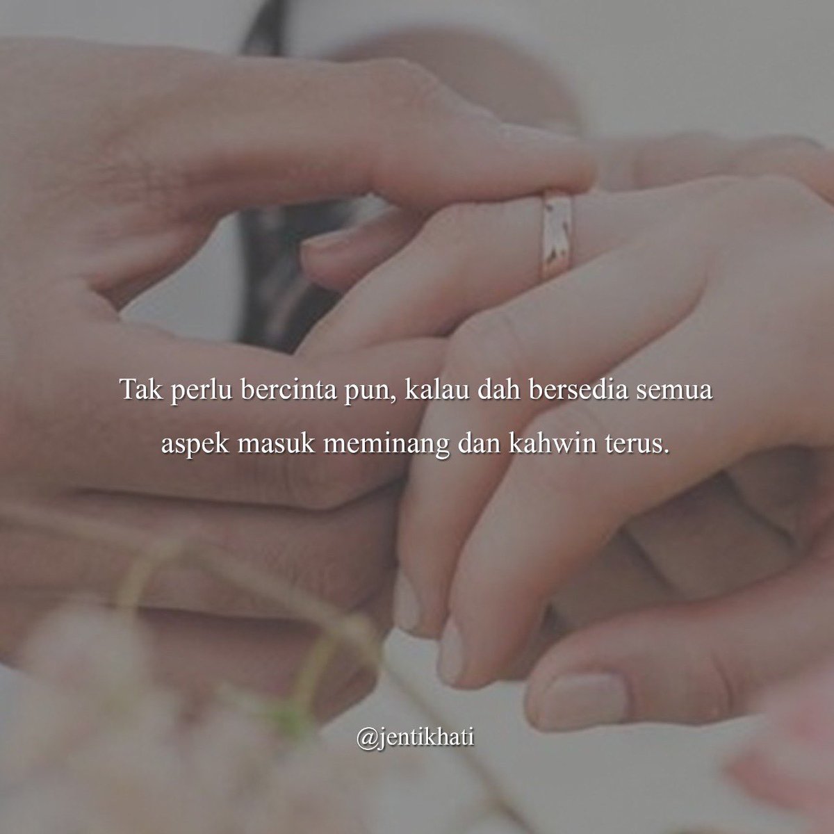 jentikhati's tweet photo. Jika niat kita betul, jangan tunggu lama-lama. InsyaAllah Dia permudahkan. ❤️🤲 https://t.co/EX1OSo8Cvr