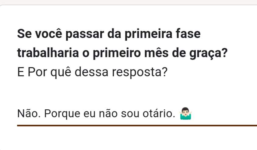 oricardorico's tweet photo. Fórmulario de aplicação pra uma vaga de emprego. Sério. Eles só podem estar de sacanagem.

Querem test drive de trabalhador? 

#vagasarrombadas https://t.co/Wewme5SzGB