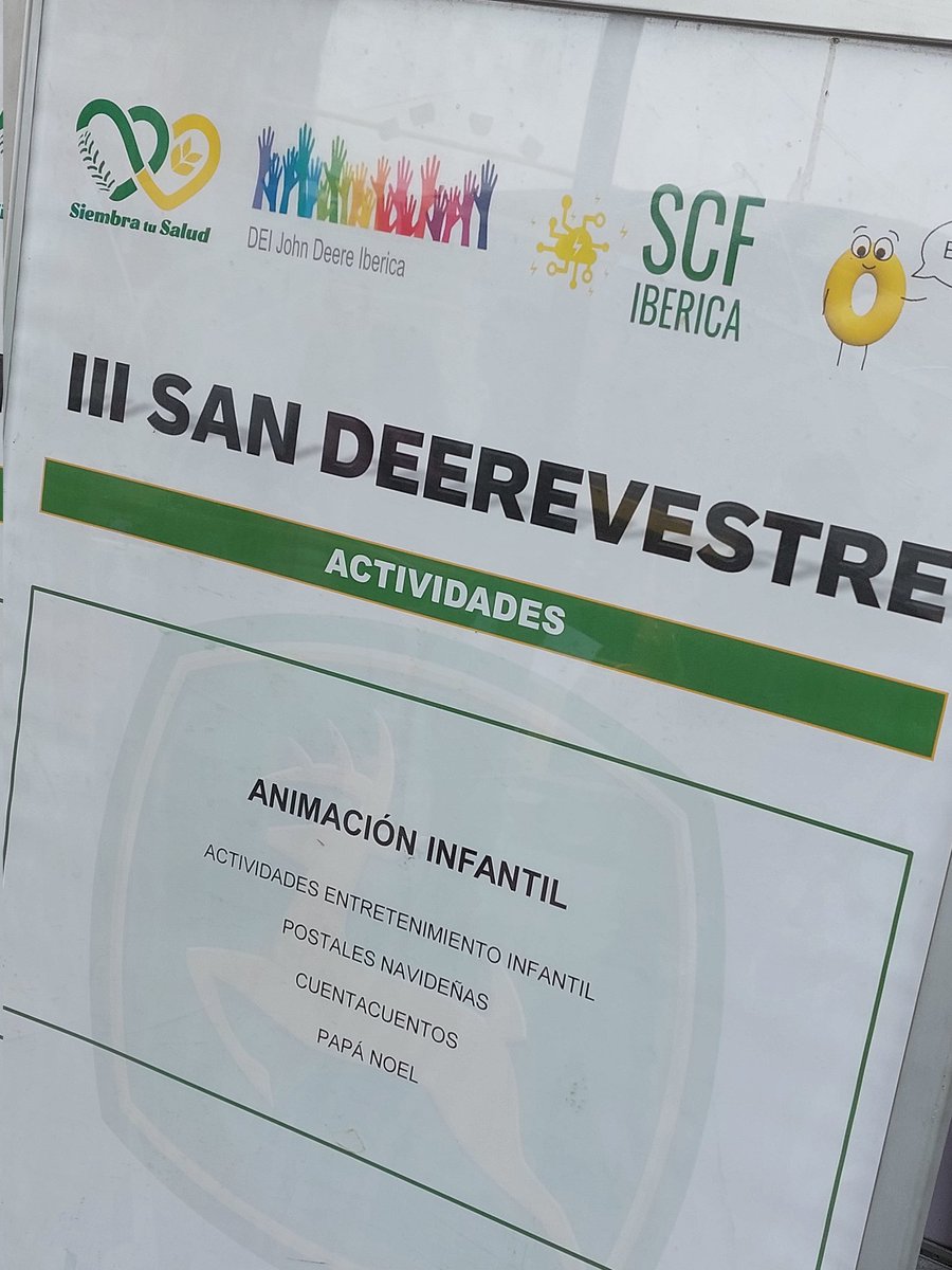 DeporteGetafe's tweet photo. #JohnDeere ha celebrado hoy en su fábrica de #Getafe su III San Deerevestre, una jornada con multitud de actividades para grandes y pequeños 🏃🎅
#Deporte #DeporteenGetafe #CiudadEuropeaDelDeporte #GetafeVuela #FlyGetafe https://t.co/MkLBqtp3LB