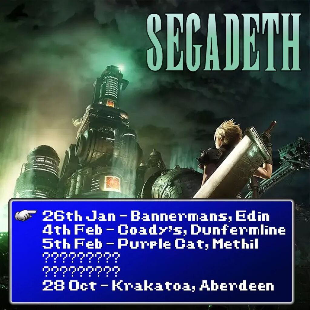 Segadethband's tweet photo. Shows!

#gigs #livemusic #ukmusicscene  #uk #ukmusic #rock #videogamemusic #videogames #vgmusic #rockmusic #guitar #keyboard #keytar #viral #ff7 #drums #bass #nintendo #sega #playstation #xbox #pc #amiga #commodore #c64 #band #rockband #scotland https://t.co/cEPfN4FpkY