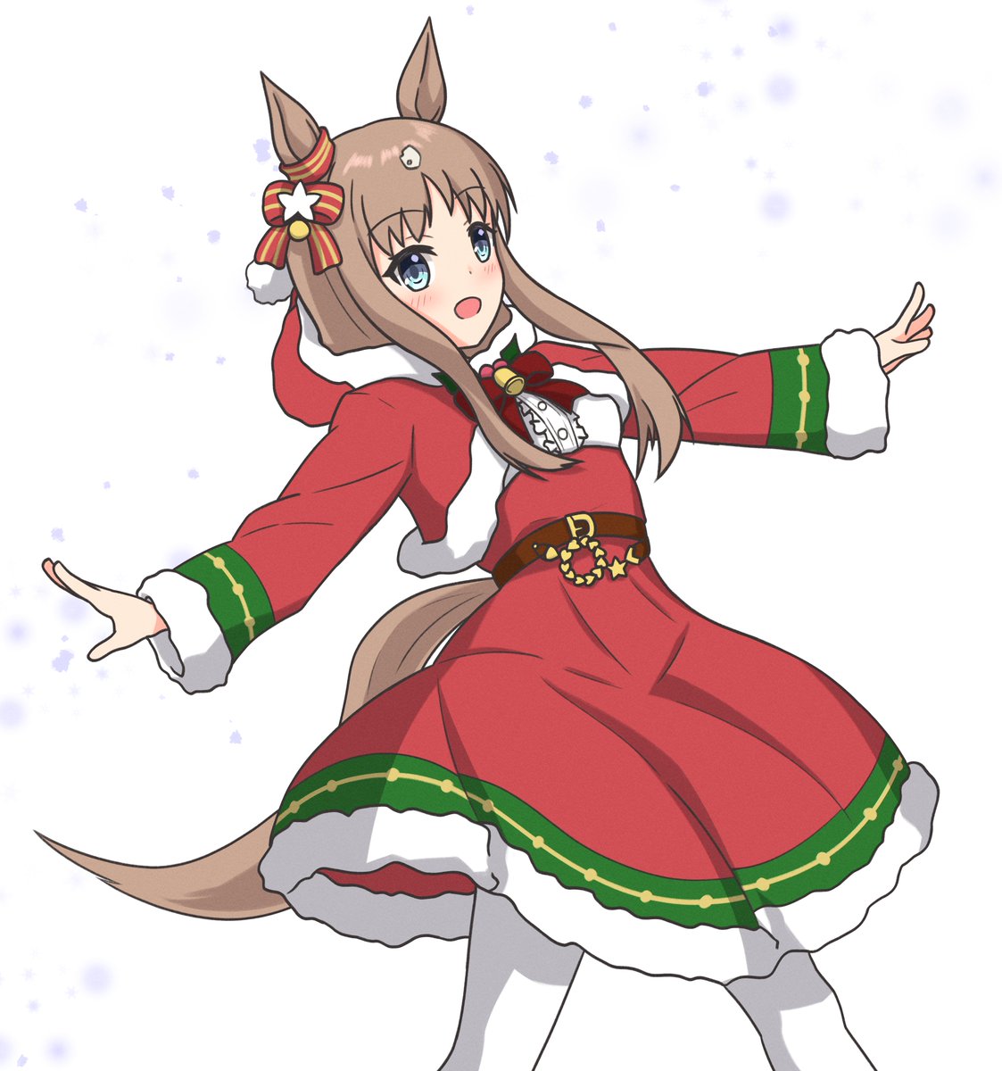 グラスワンダー(ウマ娘) 「サンタグラスワンダー衣装はグラブルから持ってきてます 」|こかもりのイラスト
