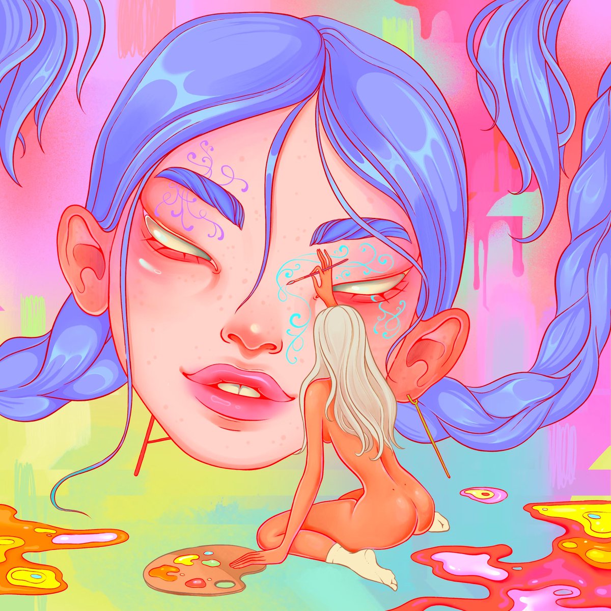 GM fam ❤️

I want to show you beautiful works by #KatoKrew fam <a href="/Anna_MariaNFT/">Anna-Maria</a> 

Her art warms my soul during Winter. It reminds me of Summer days. She is super talented artist who creates psychedelic art &amp; I`m always amazed by her imagination and creativity

Show her some love 🔥