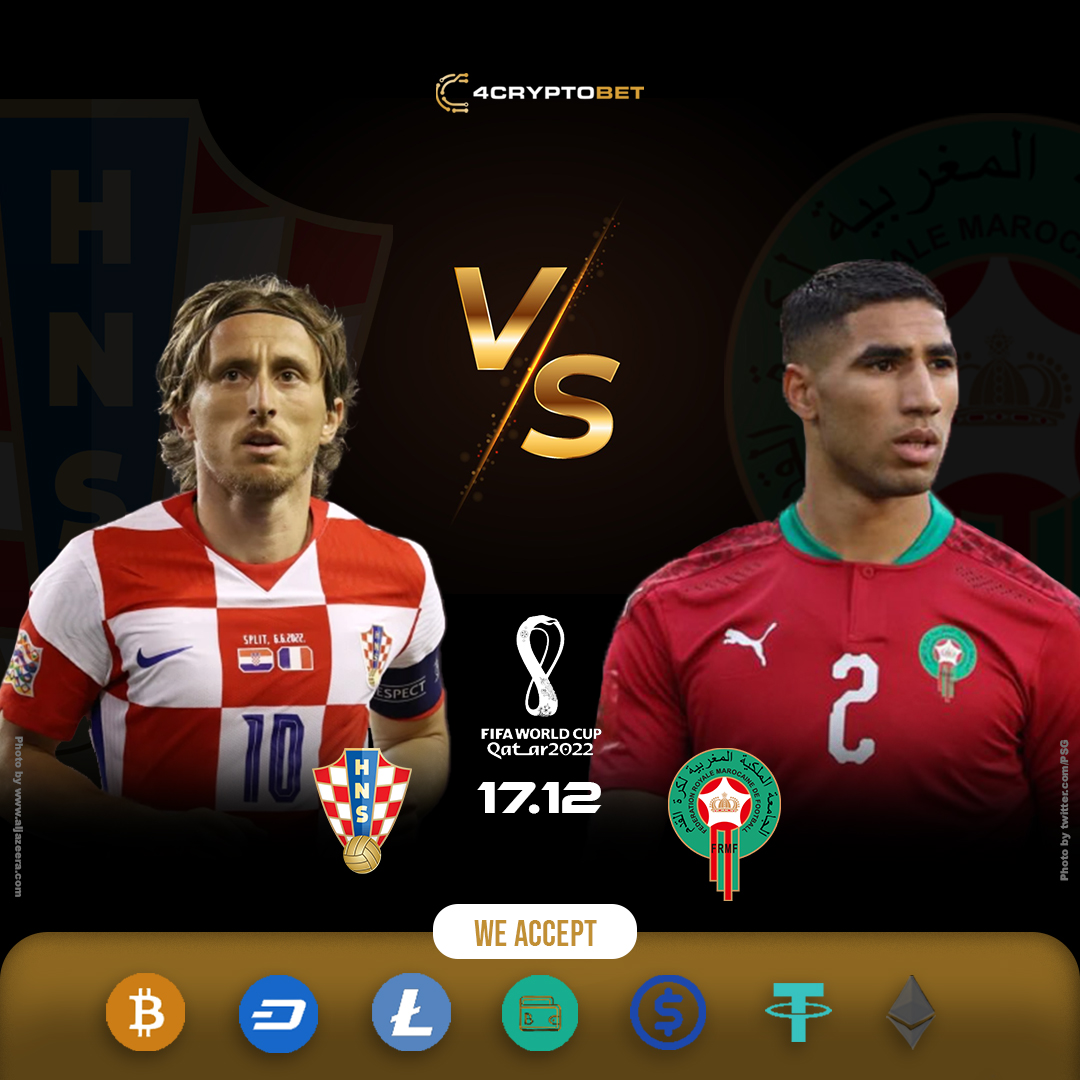 4CryptoBet's tweet photo. ⚽It's the FWC playoffs for 3️⃣rd place!
#CroatiaVSMorocco. Will Modric be victorious in his possibly last FWC game? Come and make your predictions NOW at 👉https://t.co/LsTLkgNkSx
#4CryptoBet #FIFAWorldCupGR #onlinesportsbetting https://t.co/YKSQ7vRFFX