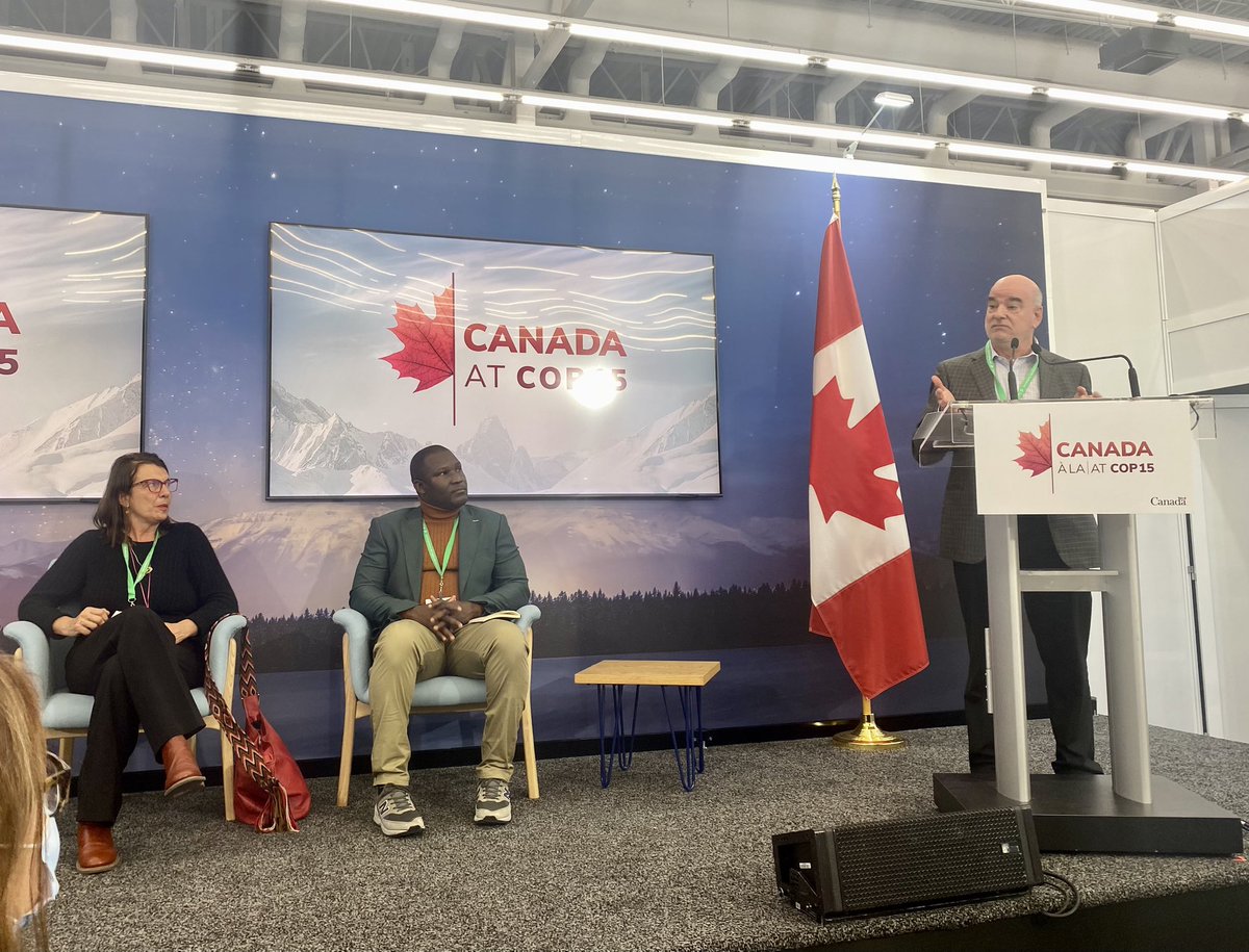 CECI_Canada's tweet photo. #COP15 / A huge thank you to our panelists for this rich discussion on the knowledge of biodiversity in local development 🌱

✅ Daryl Bosu
✅ Sujeevan Ratnasingham
✅ Paola Agostini 
✨ Don't worry if you missed the live event, a replay will be available in the next few days ✨ https://t.co/cKptEfjCPT
