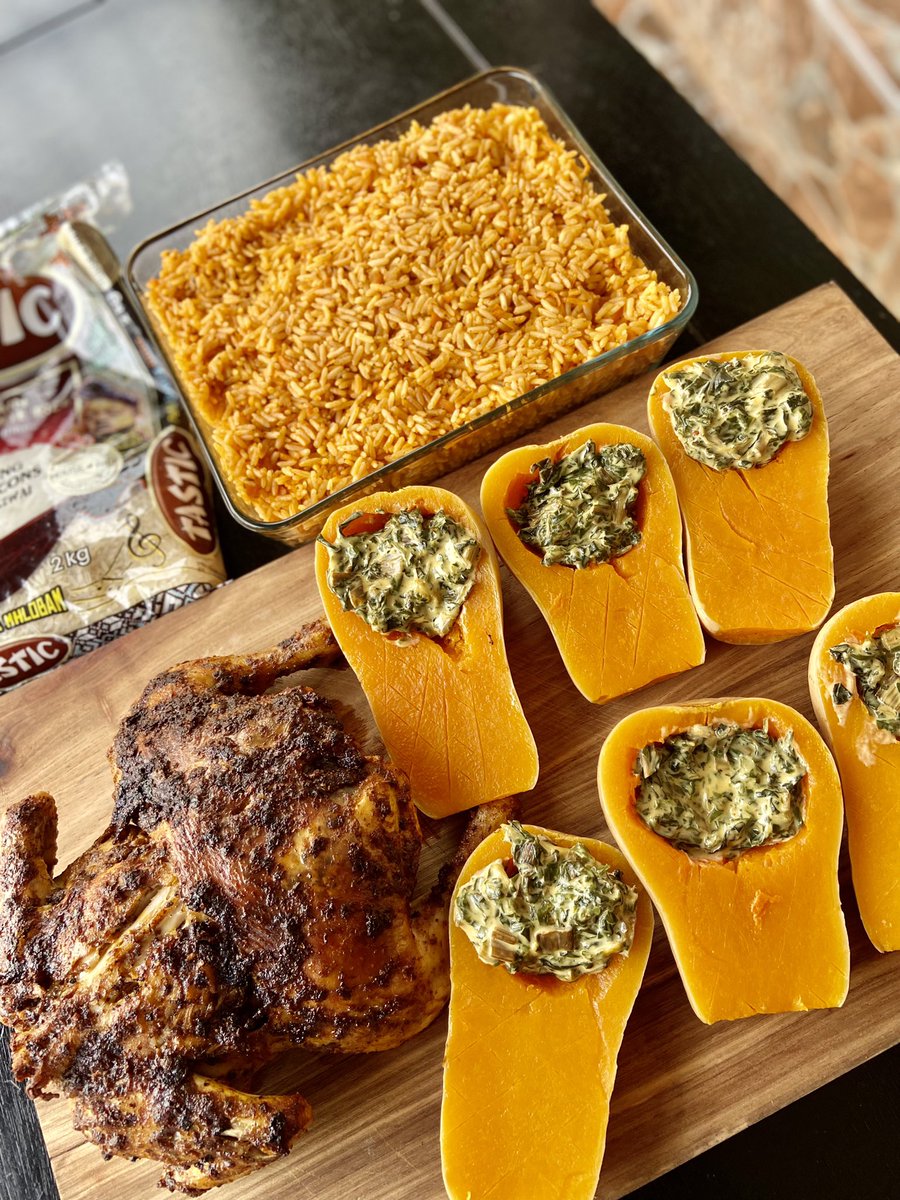 NOKULUN17807167's tweet photo. @Ndashfood @tasticricesa #OnlyOneTastic
#PerfectPartnership #60yearsOfTastic @tasticricesa @Ndashfood
Fried Rice and chicken with butternut stuffed with creamy spinach https://t.co/FXe5RJHjX9