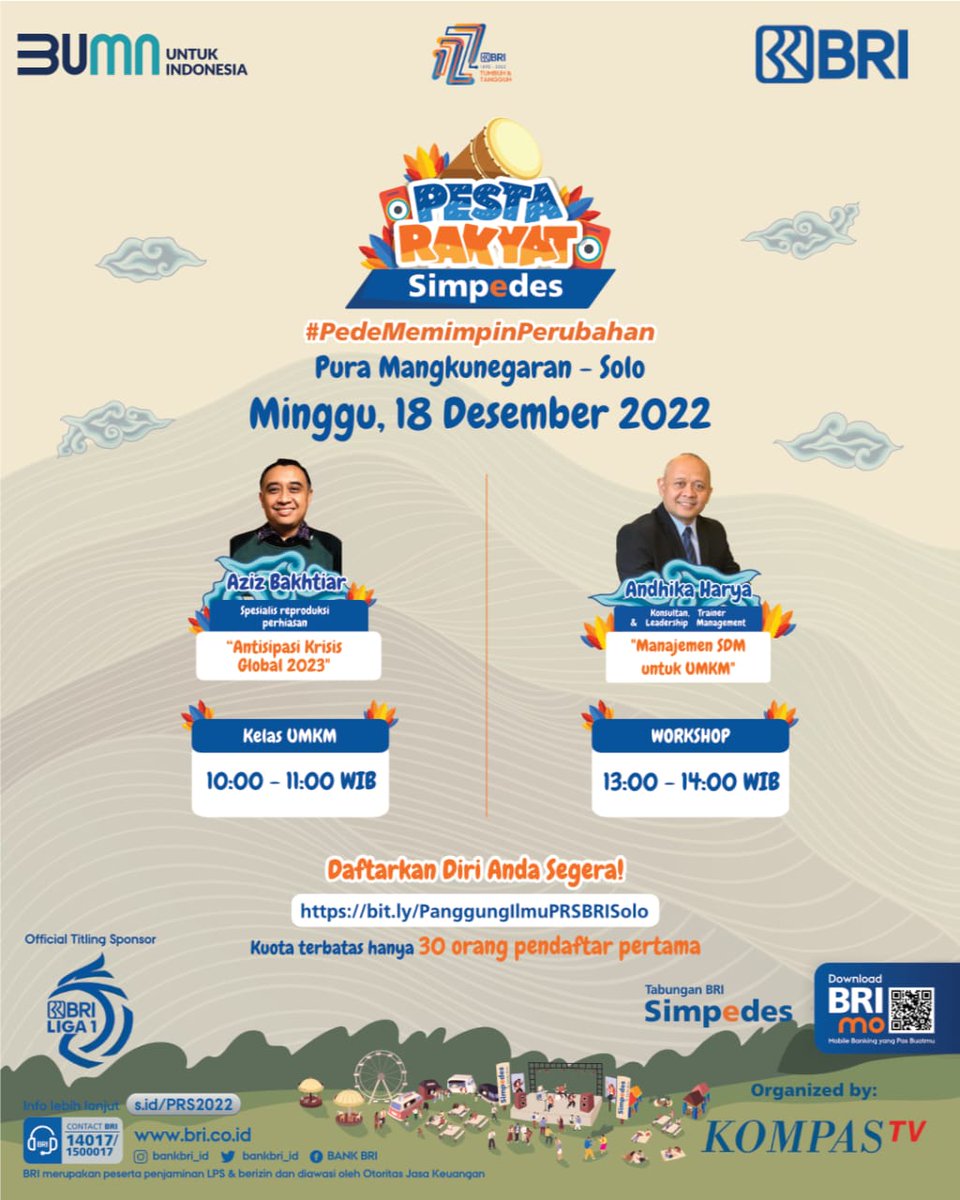_marhaba_'s tweet photo. Buat kamu yg punya duit tapi galau mau investasi kemana. Atau buat kamu yg mau memperdalam tentang UMKM, pemasarannya, SDM nya dll. Acara ini cocok buat kamu, yuk gass ke 👇 #PestaRakyatSimpedesSolo2022
PRSSolo 2022 https://t.co/o1wDST1jsP