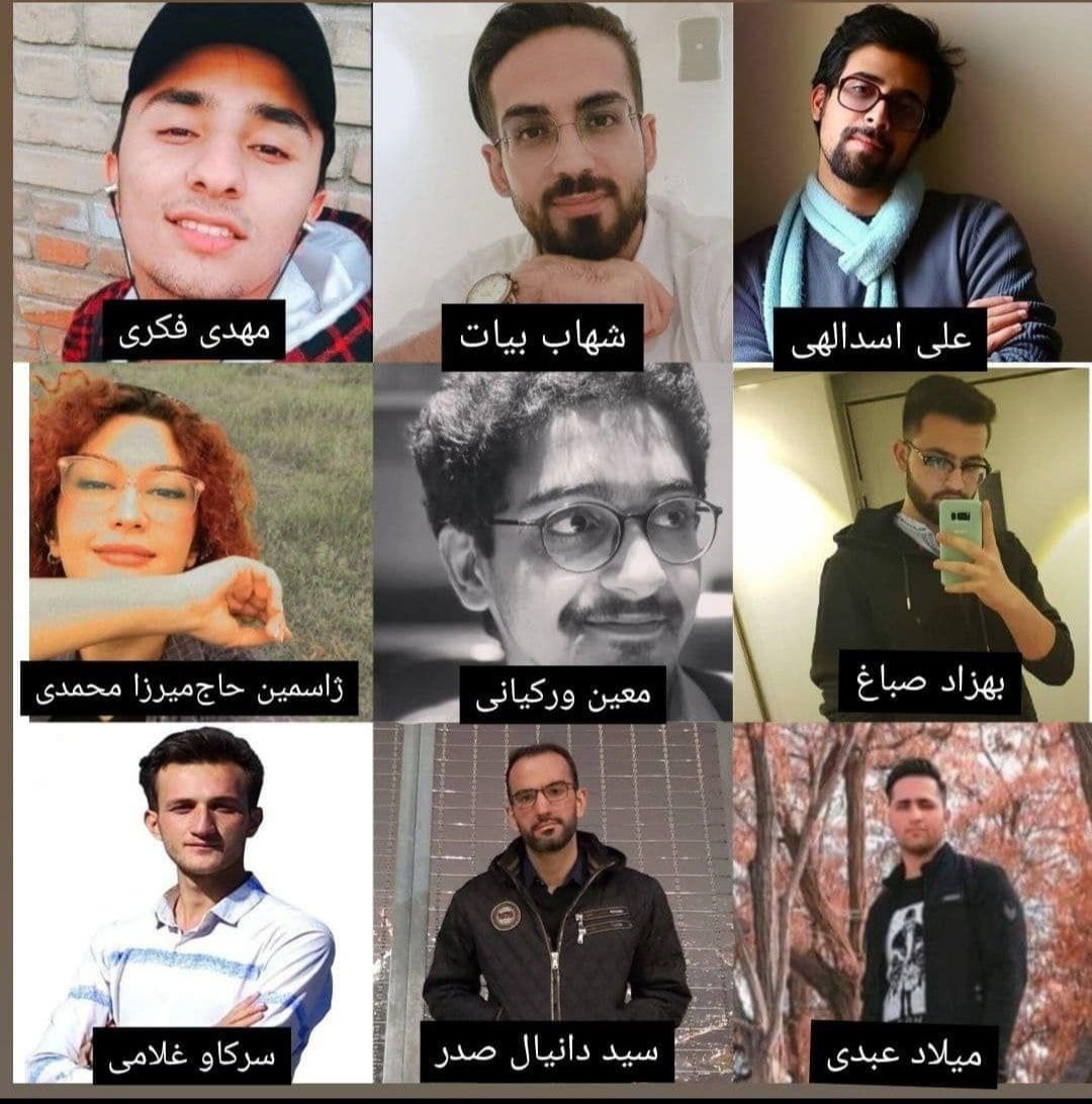 DwbarhW's tweet photo. #علی_اسداللهی
#شهاب_بیات
#مهدی_فکری
 #بهزاد_صباغ 
#معین_ورکیانی 
#ژاسمین_حاج_میرزا_محمدی 
#میلاد_عبدی#سید_دانیال_صدر
#سرکاو_غلامی 
صدای دانشجویان بازداشت شده باشیم https://t.co/CLAwMXgUSq