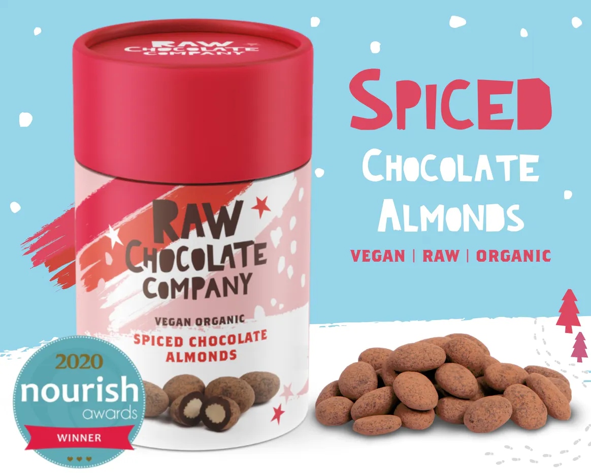 TreatTrunk's tweet photo. Our December box contained these Award winning chocolate almonds with a Christmassy twist from @TheRawChocCo
Open the pack and dive into Christmas🎄
#spicednuts #spicedchocolate #christmaschocolate #festivetreats #xmas #spicychocolate #chocolatecoverednuts #veganluxury #vegan https://t.co/Gx2FzoqoDR
