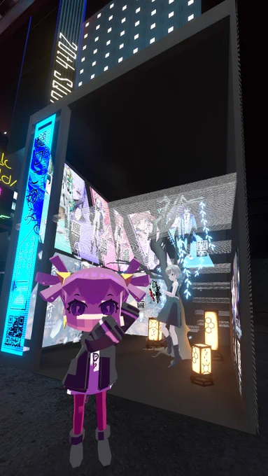【Vket2022winter】VRモードで自分のブースを散歩閉会は明日の23時です!「テザーフォード-影- 20thスクエア」にて展示しております 