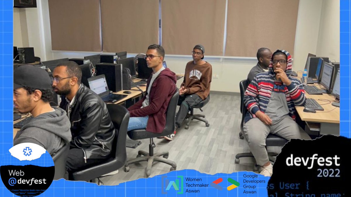 GdgAswan's tweet photo. Web Workshop 
Eng. Ahmed Bastawi
#GDG 
#DevFest
 #DevFest2022 
#DevFestAswan
 #DevFestAswan2022 https://t.co/yQXeiQBQHy
