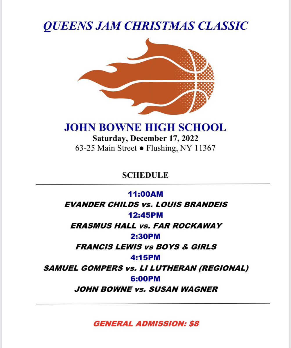 The place to be today John Bowne HS (NY)‼️