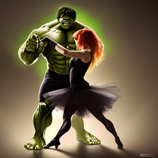 SteamDoe's tweet photo. #aiart #aiartist #aiartists #aiartwork #aiartworks #aiartdaily #aiartcommunity #AIArtistCommunity #AIArtIsArt #AiArtSociety 
Hulk dancing with Black Widow https://t.co/dfSlRjT642