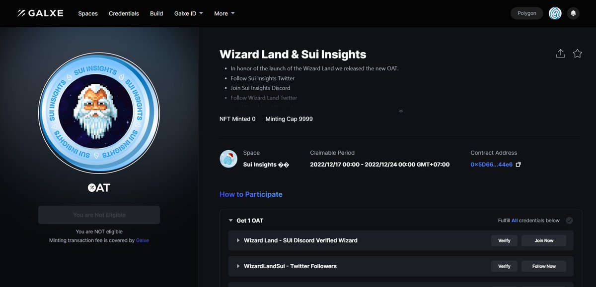 SuiInsights.sui 💧 (@suiinsights) on Twitter photo 🌊 Wizard Land & Sui Insights
🐬 In honor of the launch of the <a href="/WizardLandSui/">Wizard Land - Sui💧</a> we released the new OAT.
Doing 👇
1️⃣Go to: galxe.com/Suiinsights/ca…
2️⃣Perform social tasks
3️⃣Claim
💯Like & Retweet to support us! 🌊 Wizard Land & Sui Insights
🐬 In honor of the launch of the <a href="/WizardLandSui/">Wizard Land - Sui💧</a> we released the new OAT.
Doing 👇
1️⃣Go to: galxe.com/Suiinsights/ca…
2️⃣Perform social tasks
3️⃣Claim
💯Like & Retweet to support us!