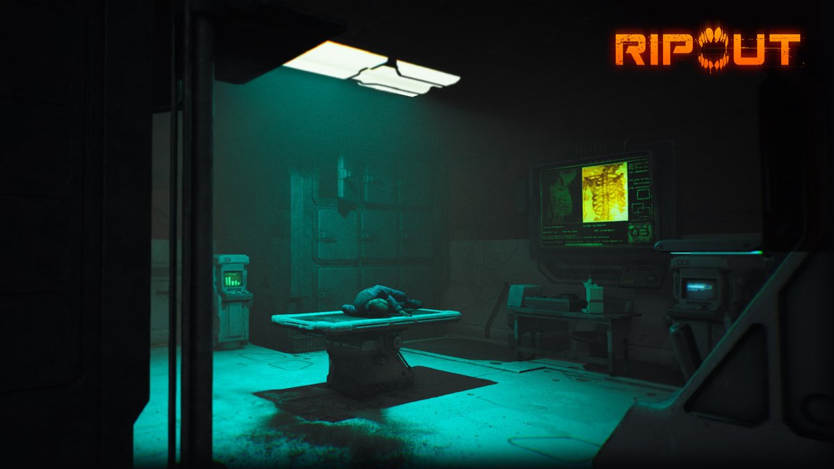 RipoutGame's tweet photo. This #screenshotsaturday, we take a sneak peek into one of our newest level designs – the Medical wing 😉

#gamedev #indiedev #indiegame #gaming #game #horrorgame #FPS #videogames #Ripout https://t.co/iaV5am7a4r