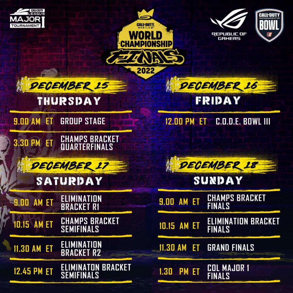Cerberuski (@thecerberuski) on Twitter photo DAY 2!
<a href="/PlayCODMobile/">Call of Duty: Mobile</a> World Champs!
Im streaming on my YT from 4:15pm-5:30pm CET on the 17th
Elims Bracket R2
Elims Bracket Semifinals
The full schedule is below!
Play Call of Duty Mobile for FREE
bit.ly/cfina22
#ClutchTheCrown #CODMChamps2022 #CODMobile #AmpTheChamps DAY 2!
<a href="/PlayCODMobile/">Call of Duty: Mobile</a> World Champs!
Im streaming on my YT from 4:15pm-5:30pm CET on the 17th
Elims Bracket R2
Elims Bracket Semifinals
The full schedule is below!
Play Call of Duty Mobile for FREE
bit.ly/cfina22
#ClutchTheCrown #CODMChamps2022 #CODMobile #AmpTheChamps