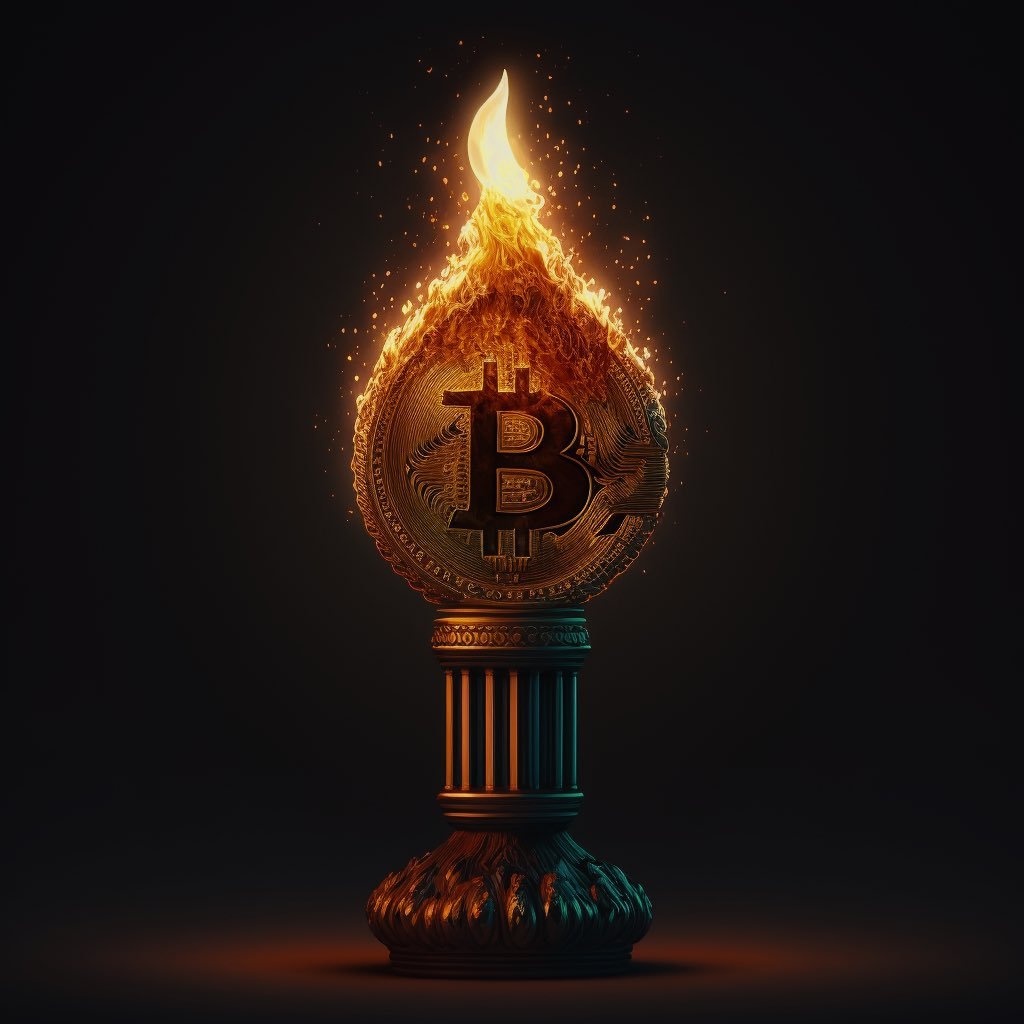 saylor's tweet image. #Satoshi started a fire in cyberspace.