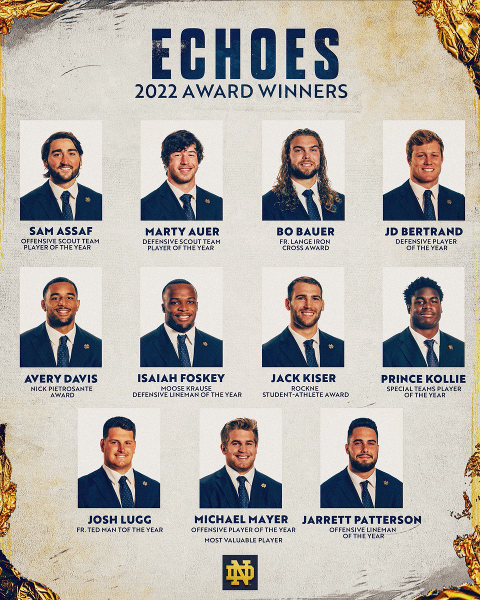 Our winners from last night's Echoes 🫡

#GoIrish