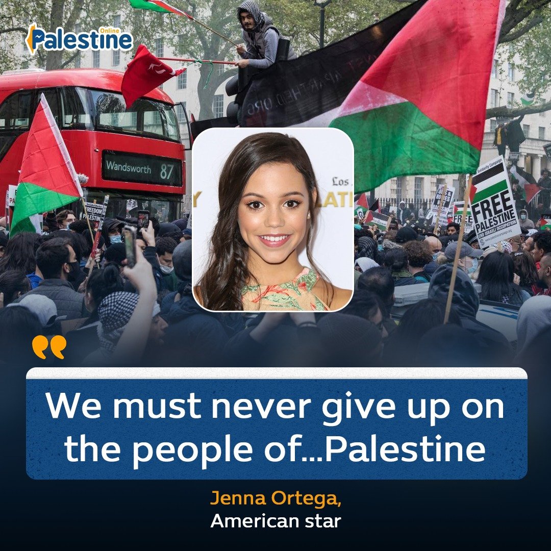 PALESTINE ONLINE 🇵🇸 on Twitter: "Wednesday star Jenna Ortega has been