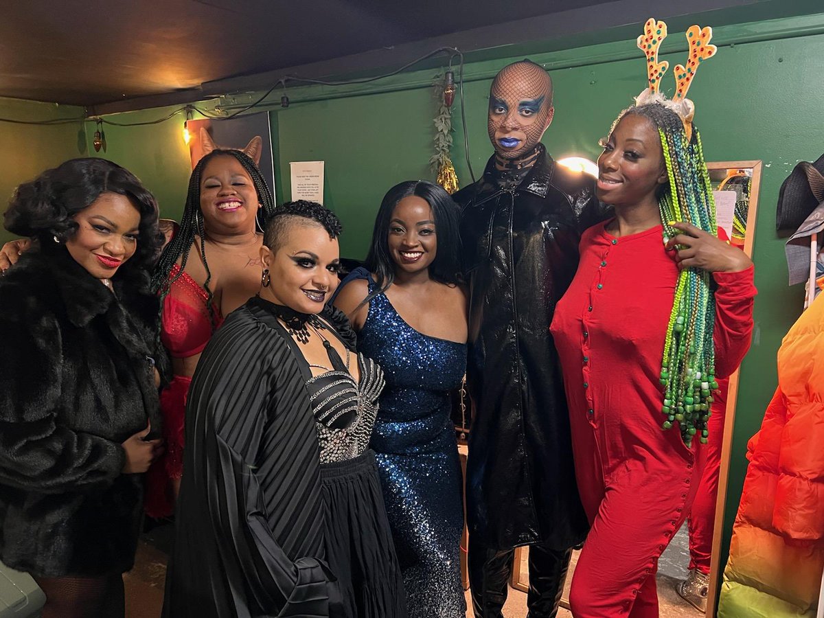 Our last show of 2022 <a href="/cmoneverybodybk/">C'mon Everybody</a> was a beautiful display of black burlesque talent! Join us FEB 16 2023 for our next FROLIC show! Tickets go live Christmas day! 

Cast L to R : Susie Dahl,Abby Fantastic,Nyx Nocturne,Foxy Belle Afriq,Miscallaneous Domtop,Rain Supreme
